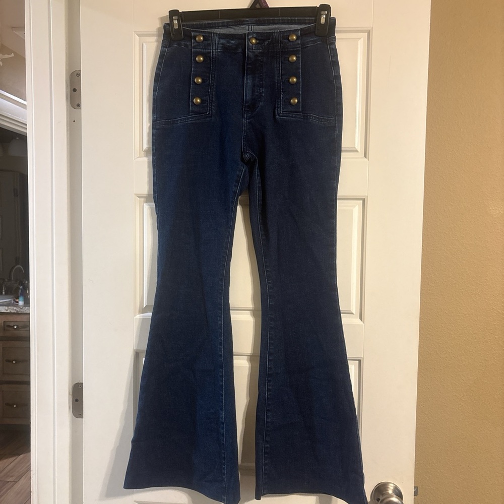 RYEGRASS Women's Blue Flared Jeans